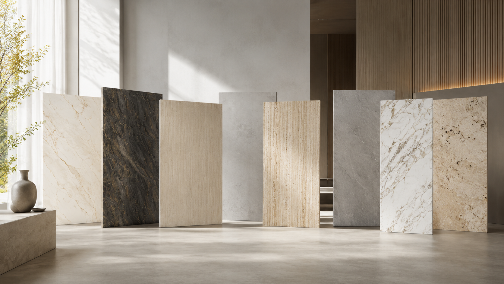PVC-Wandpaneele Kollektion in Marmor-, Stein-, Beton- und Natursteinoptik