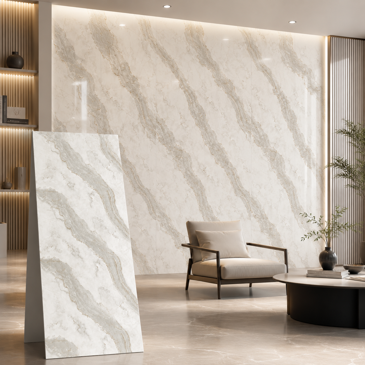 PVC Wandpaneel KL8238 Helongshan – Interior mit Einzelpaneel